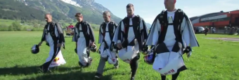 Wingsuit Stunts Above Austria
