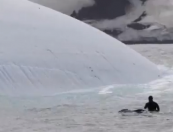 Kepa Acero Surfs Icy Antarctica