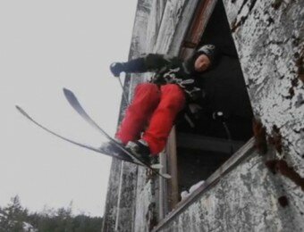 Logan Imlach Shreds Infamous Abandoned Building On Skis