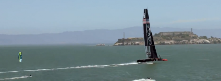 Kiteboard Vs Catamaran: Kai Lenny Challenges Oracle Team USA